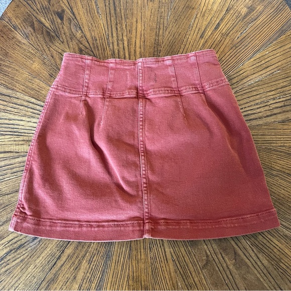 We The Free Terracotta Mini Skirt with Zipper - Picture 5 of 6